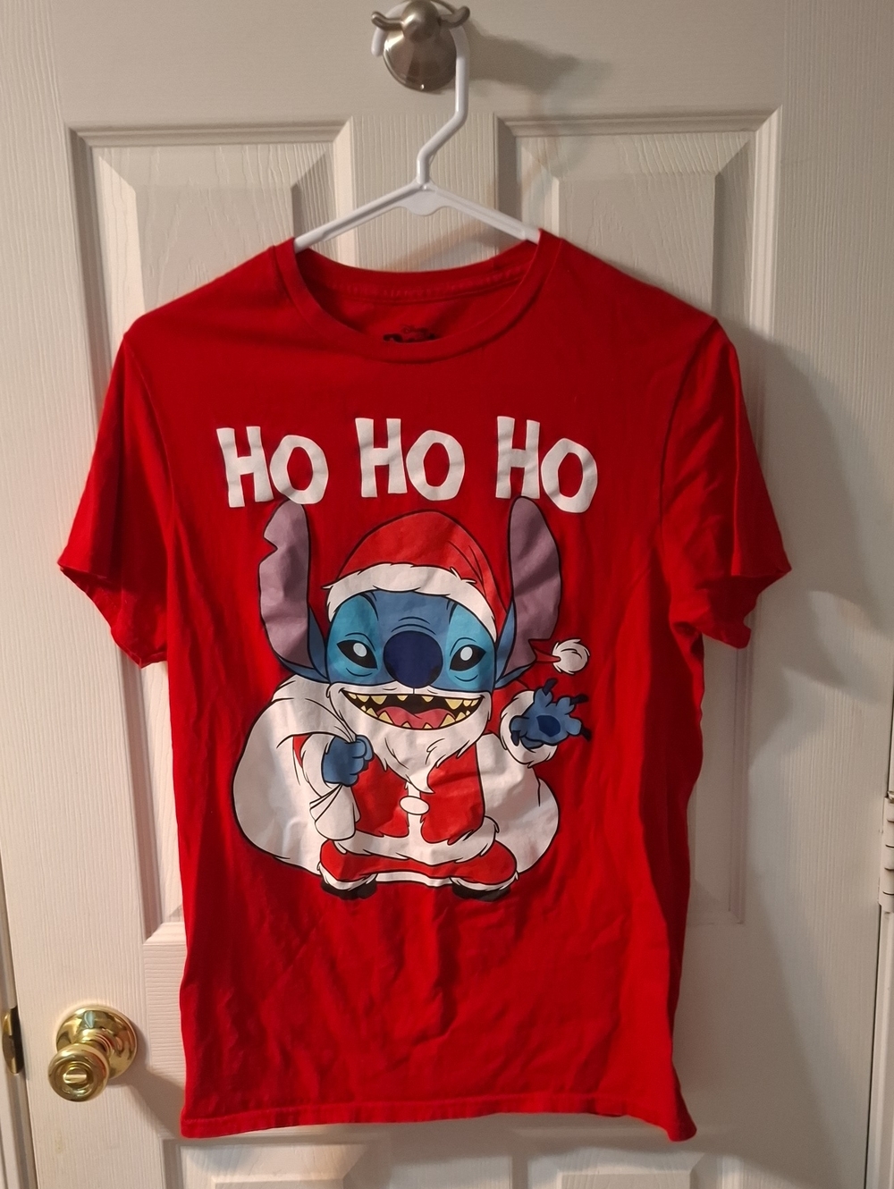 Red 'Ho Ho Ho' Stitch Santa Graphic Tee